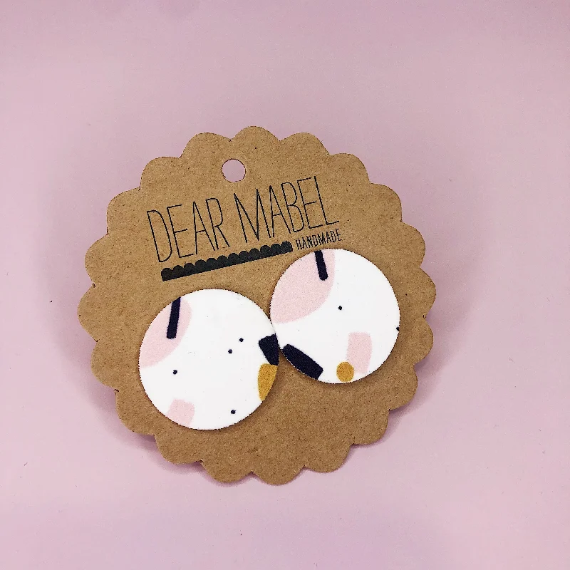 ladies earrings storage-Dear Mabel Handmade - Blush, Copper & Black Earrings*