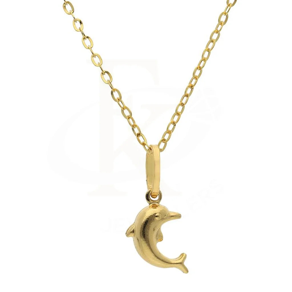 Ladies necklaces bond glow -Gold Necklace (Chain with Dolphin Pendant) 18KT - FKJNKL18K2520