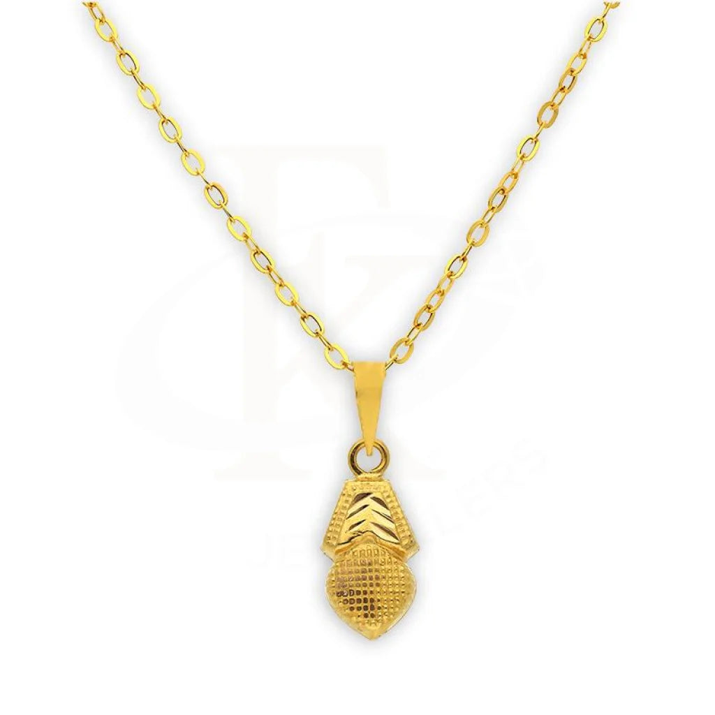 Ladies necklaces trunk radiance -Gold Necklace (Chain with Heart Pendant) 18KT - FKJNKL18K2351