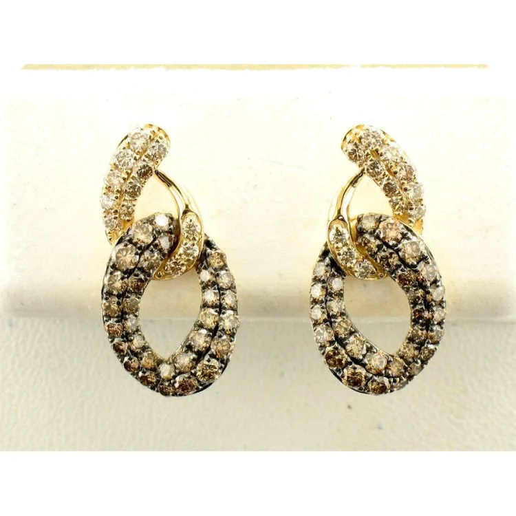 ladies earrings keepsake-Le Vian 14K Honey Gold Earrings