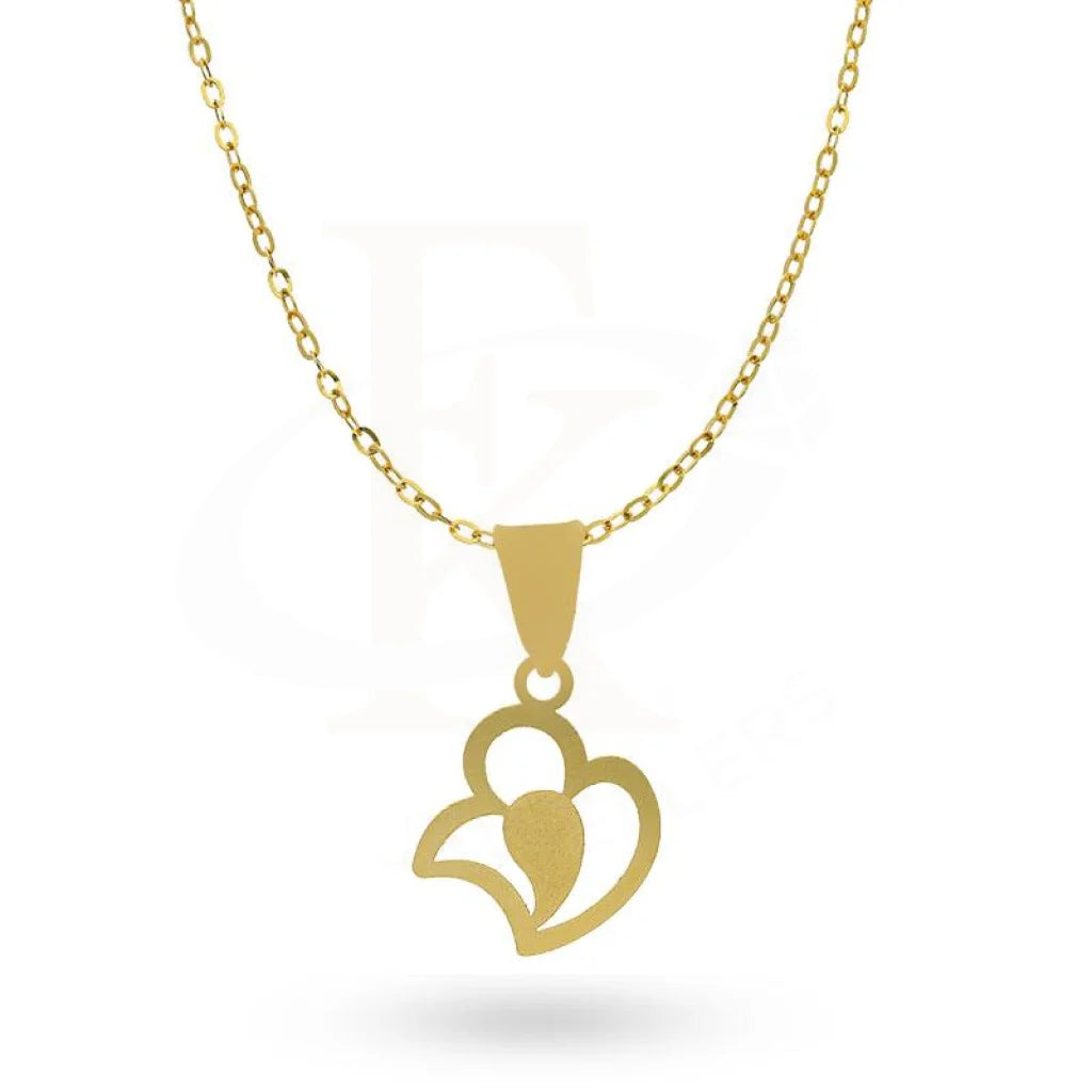 Ladies necklaces dual shine -Gold Necklace (Chain with Pendant) 18KT - FKJNKL18K2015