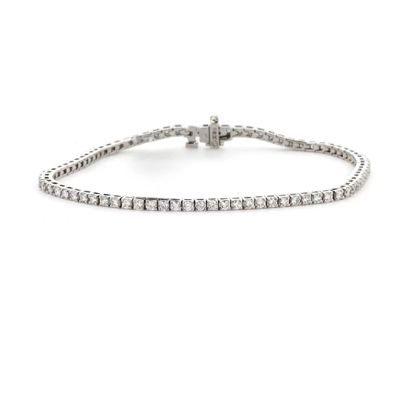 Ladies bracelets regal cut bracelet -2.05 ctw Diamond Tennis Bracelet