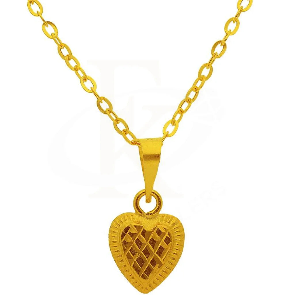 Ladies necklaces infinite radiance -Gold Necklace (Chain with Heart Pendant) 18KT - FKJNKL1710