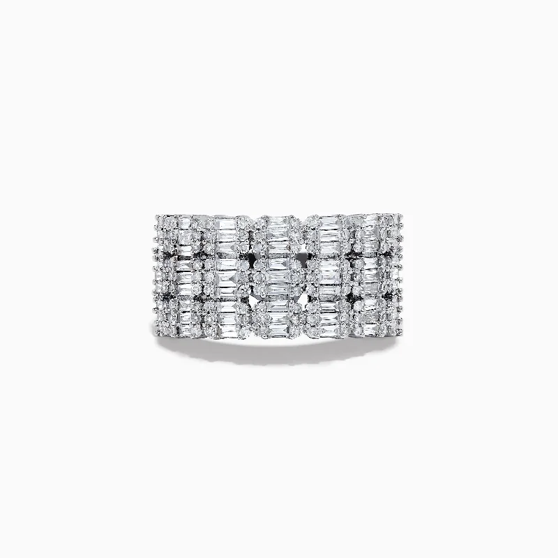 ladies rings colorful-Classique 14K White Gold Diamond Ring