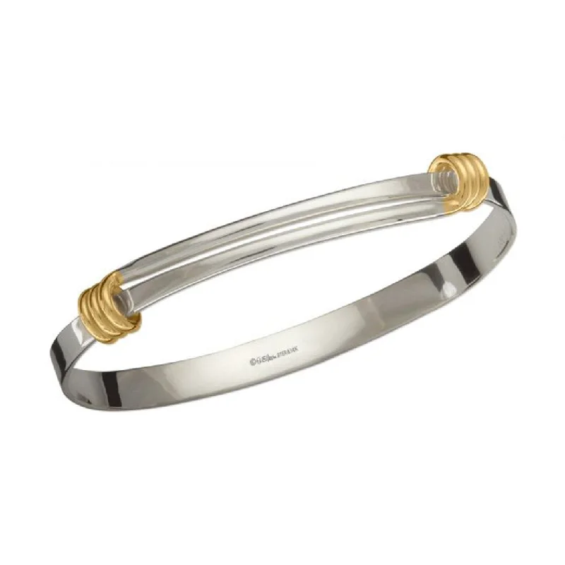 Ladies bracelets dawn glow -Silver & Gold Bangle Bracelet