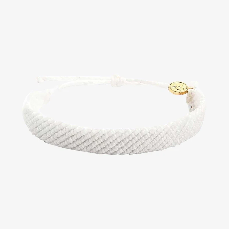 Ladies bracelets now glow -Flat Wide Woven Bracelet