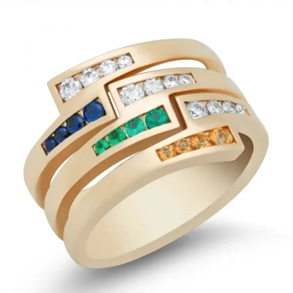 ladies rings spring-Stackable fashion ring or mother's ring