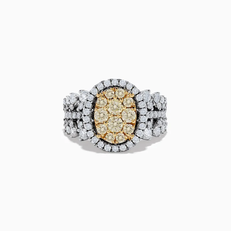 ladies rings kay-Canare' 14K Two Tone White and Yellow Diamond Ring