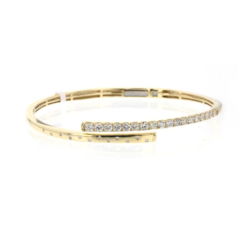 Ladies bracelets fine charm -1.27 ctw Diamond Bangle Bracelet