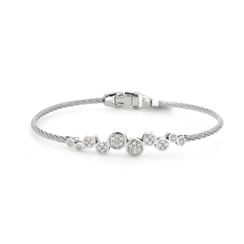 Ladies bracelets hue radiance -0.28 ctw Diamond Cable Bangle Bracelet