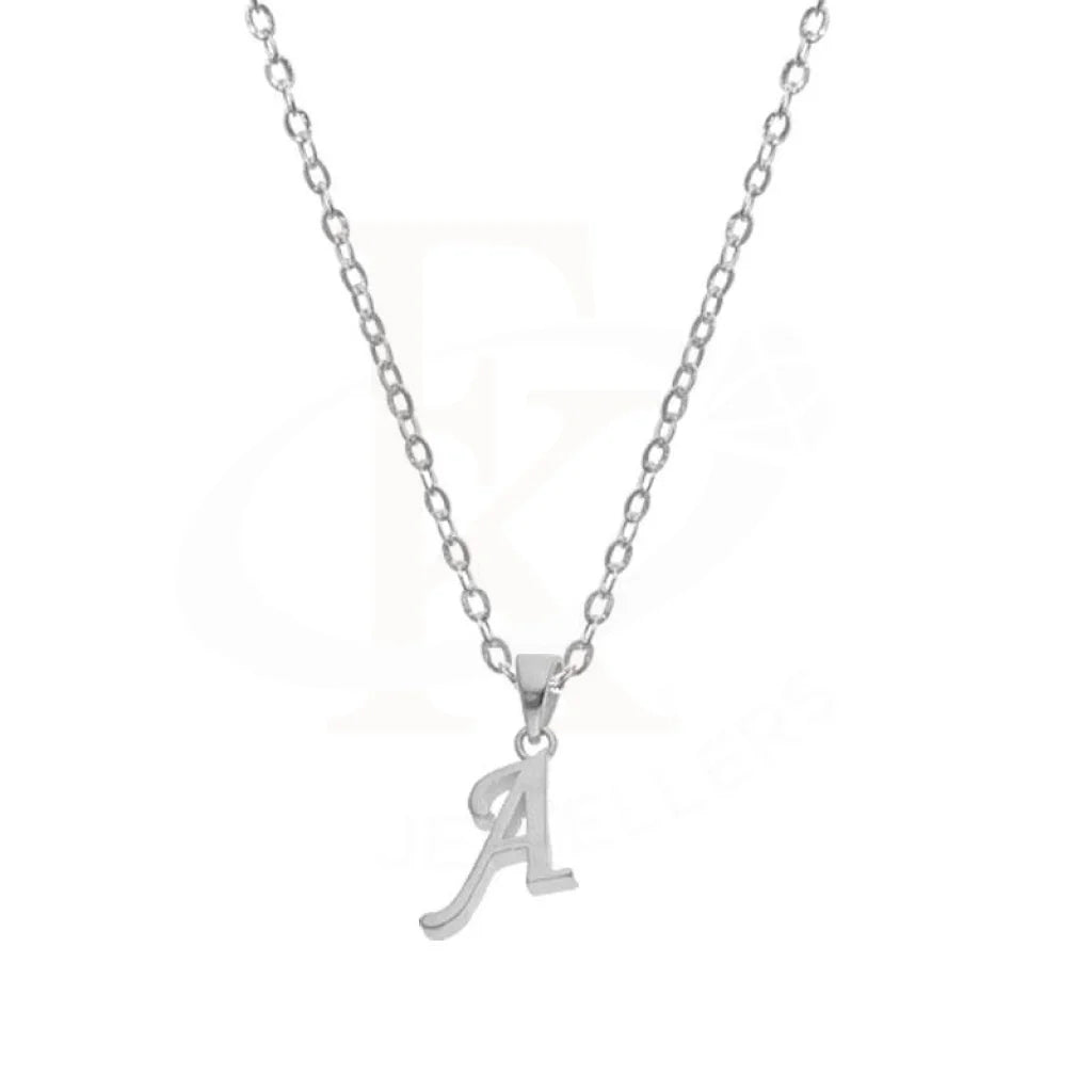 Ladies necklaces rose shine -Sterling Silver 925 Necklace (Chain with Alphabet Pendant) - FKJNKLSL1998