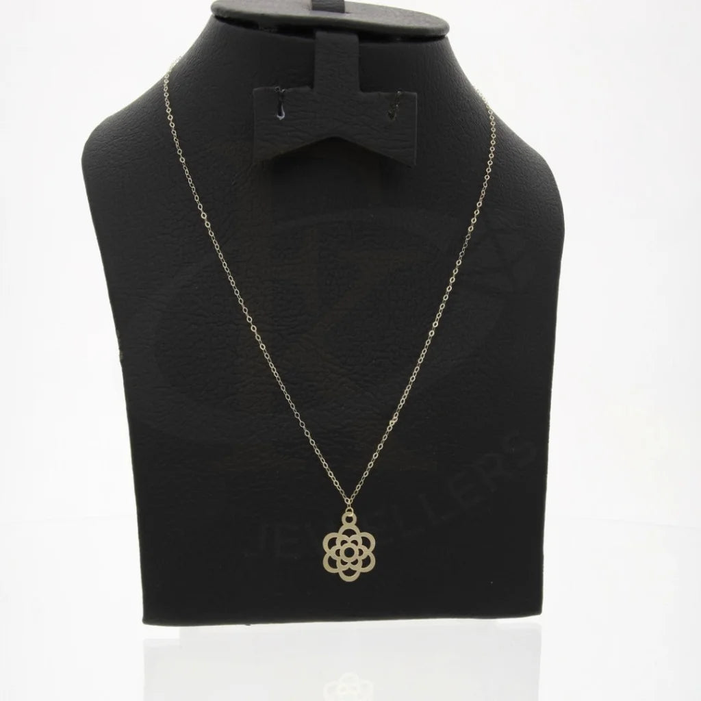 Ladies necklaces seek shine -Gold Flower Shaped Necklace 18KT - FKJNKL18K8107