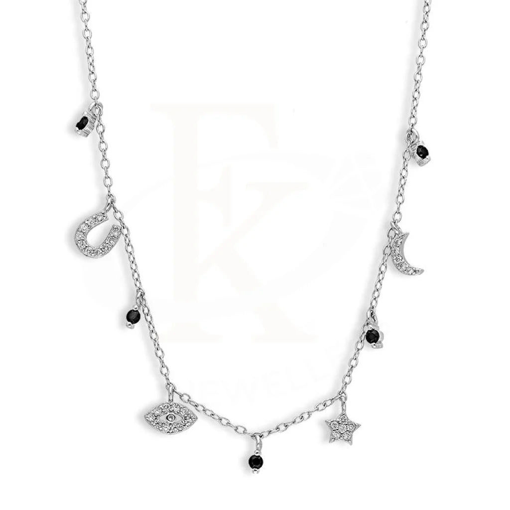 Ladies necklaces beat shine -Sterling Silver 925 Hanging Charm Necklace - FKJNKLSL2643