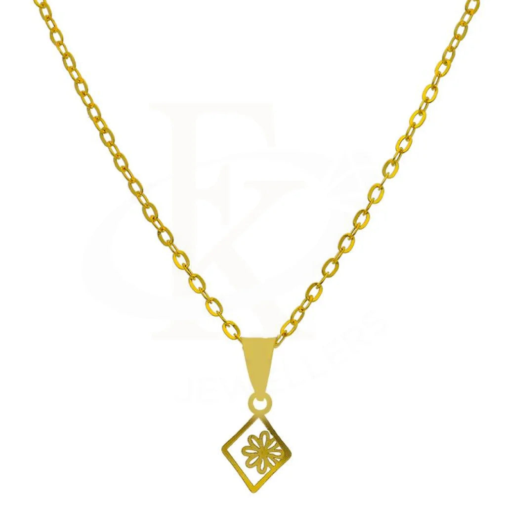 Ladies necklaces fate charm -Gold Necklace (Chain with Flower Pendant) 18KT - FKJNKL18K2529