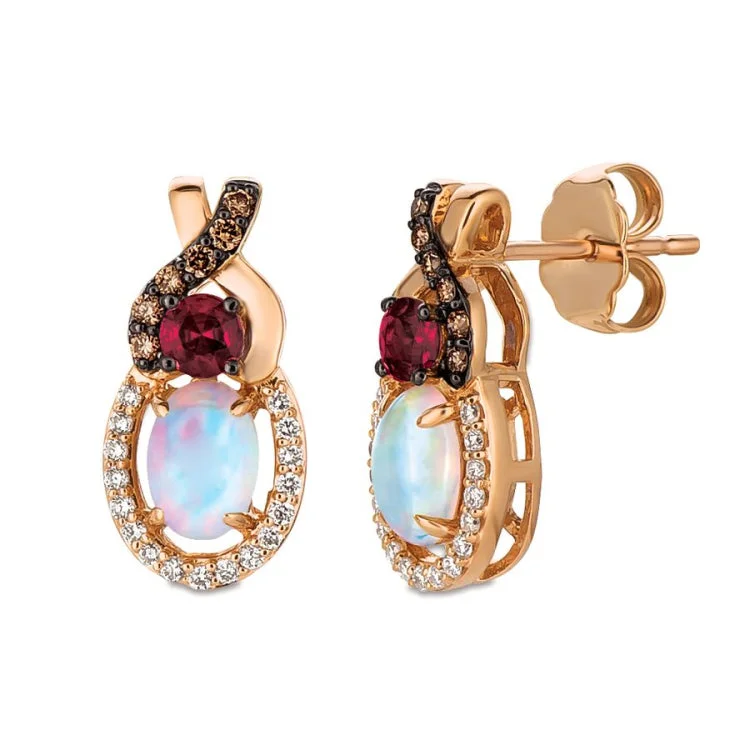 ladies earrings ethical-Le Vian 14K Strawberry Gold Earrings