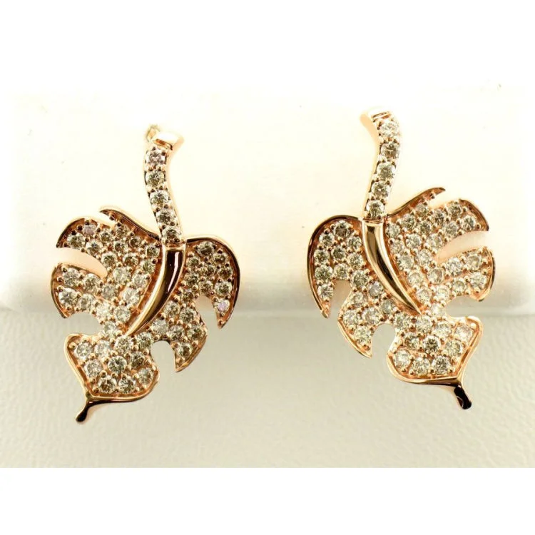 ladies earrings opal-Le Vian 14K Strawberry Gold Earrings