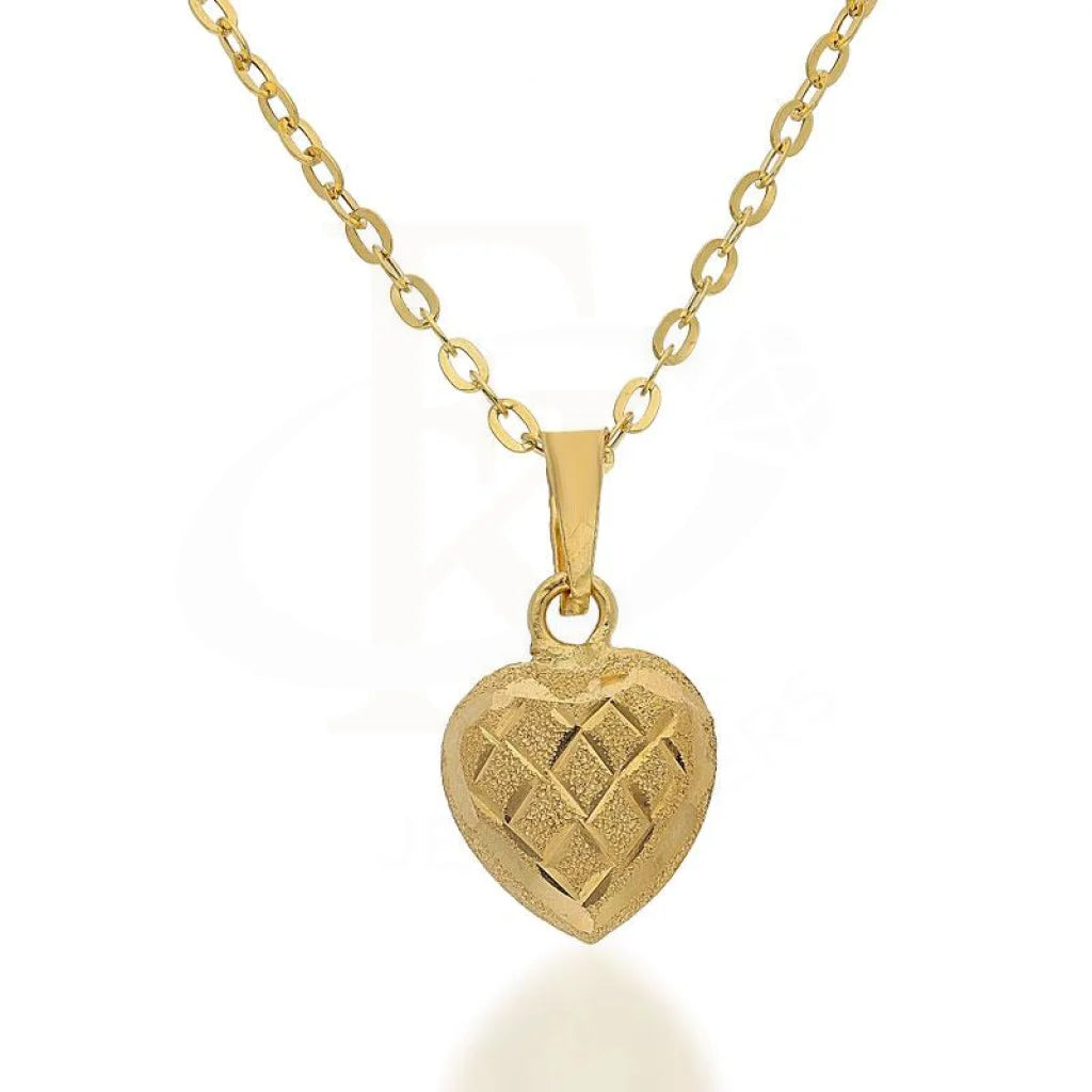 Ladies necklaces bloom shine -Gold Necklace (Chain with Heart Pendant) 18KT - FKJNKL18K2087