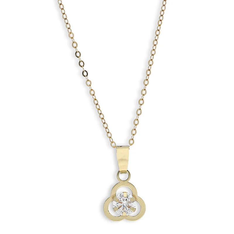 Ladies necklaces blend glow -Gold Necklace (Chain with Solitaire Pendant) 18KT - FKJNKL18K8840