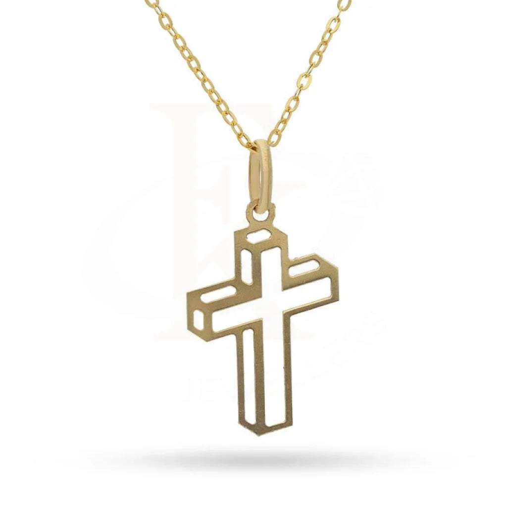 Ladies necklaces zest radiance -Gold Necklace (Chain with Cross Pendant) 18KT - FKJNKL1227