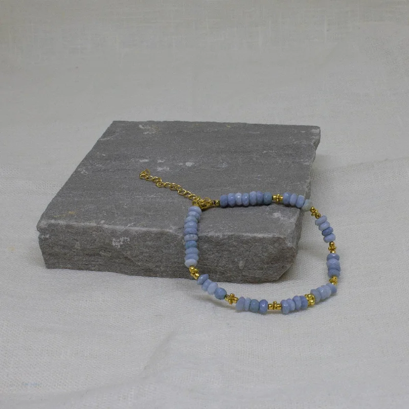 Ladies bracelets euro radiance -Blue Opal 18ct Gold Vermeil Bracelet