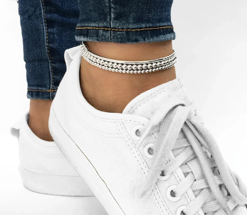 Ladies bracelets ever glow -925 Sterling Silver Stretch Tube Anklet, Sterling Silver Anklet, Ankle Bracelet, Anklet