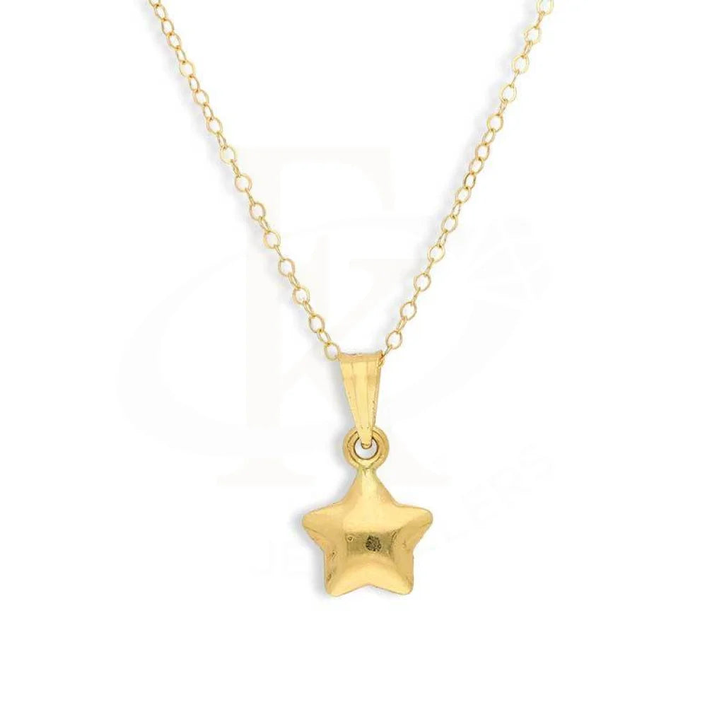 Ladies necklaces life charm -Gold Necklace (Chain with Star Pendant) 18KT - FKJNKL18K2845