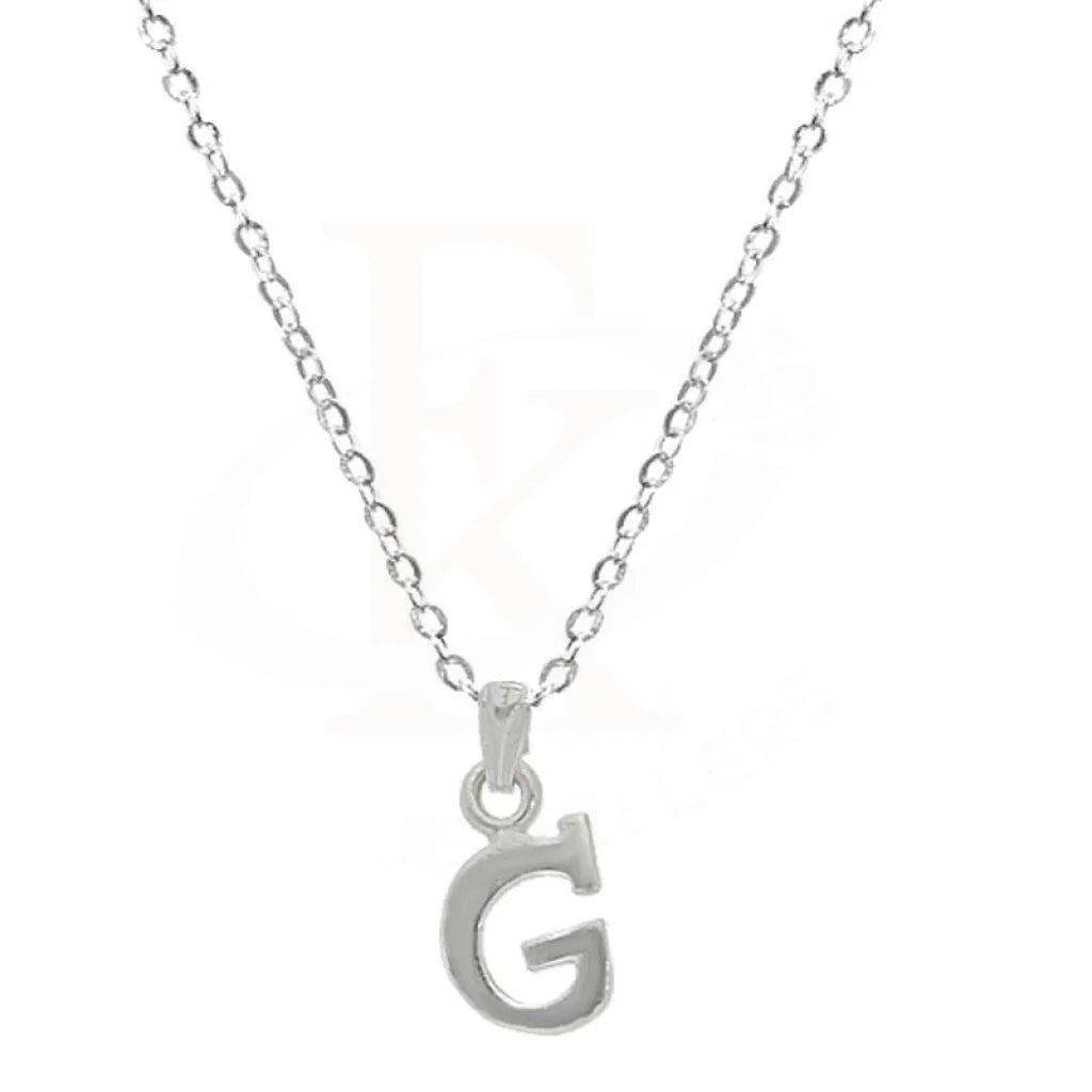 Ladies necklaces sky glow -Sterling Silver 925 Necklace (Chain with Alphabet Pendant) - FKJNKLSL2051