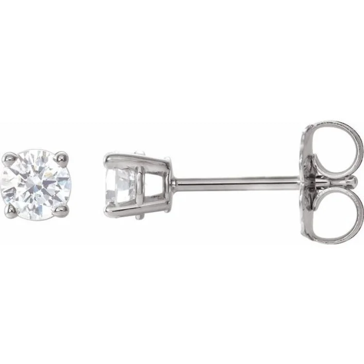 ladies earrings large-14K White 1/3 CTW Natural Diamond Stud Earrings