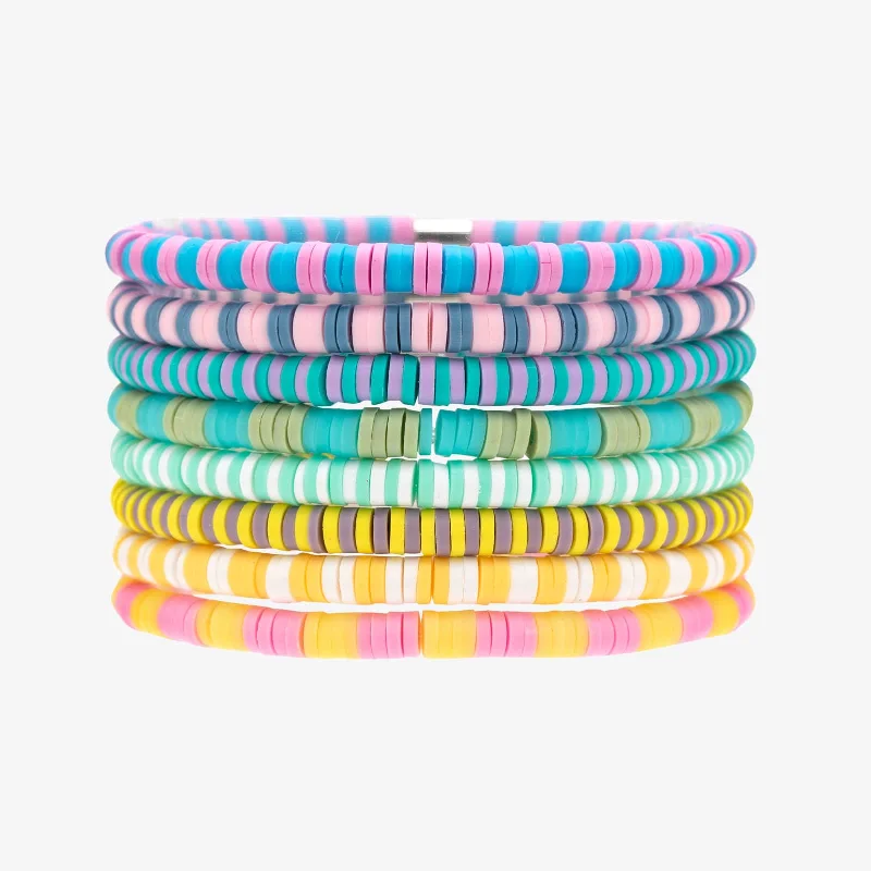 Ladies bracelets wave radiance -Vacation Vibes Bright Stretch Bracelet Set of 8