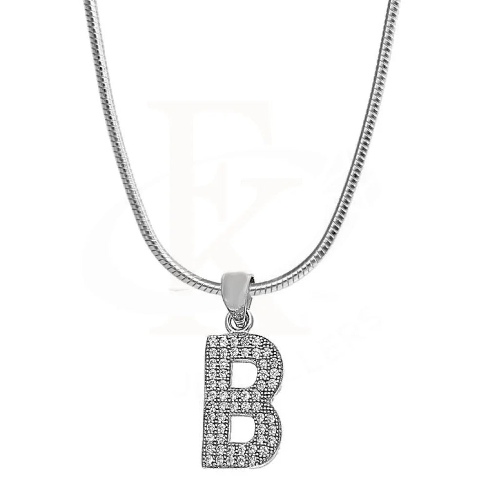 Ladies necklaces root radiance -Sterling Silver 925 Necklace (Chain with Exquisite Alphabet Pendant) - FKJNKLSL2000