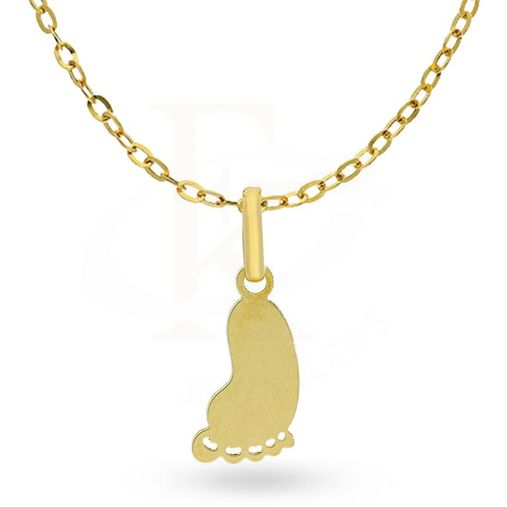 Ladies necklaces silk shine -Gold Necklace (Chain with Feet Pendant) 18KT - FKJNKL18K2025