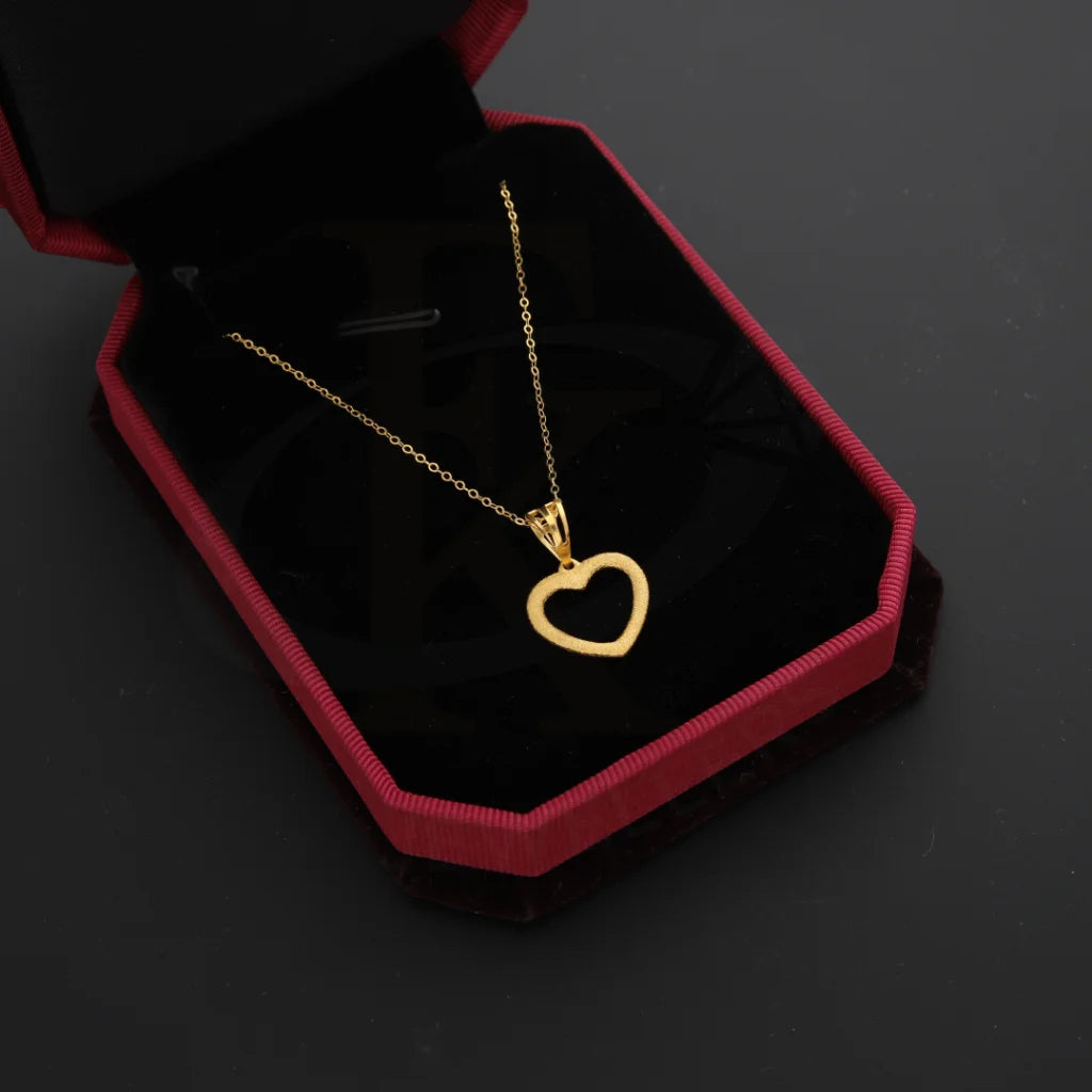 Ladies necklaces surf glow -Gold Necklace (Chain with Heart Pendant) 21KT - FKJNKL21KM8671