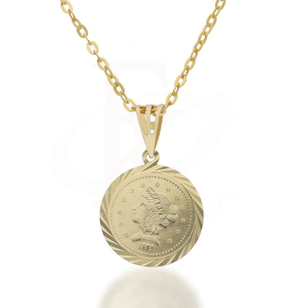 Ladies necklaces buy radiance -Gold Necklace (Chain with Pendant) 18KT - FKJNKL1747