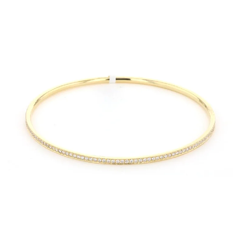 Ladies bracelets save charm -1.44 ctw Diamond Bangle Bracelet