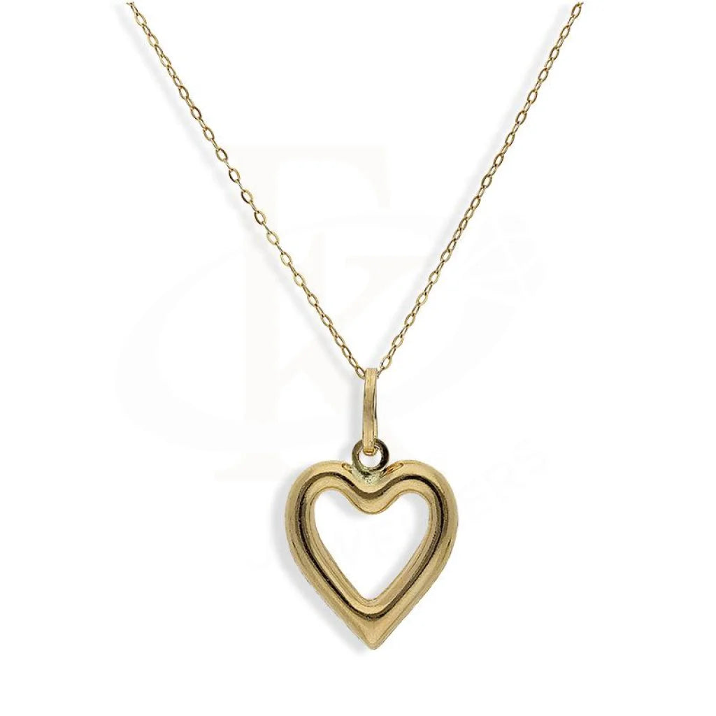 Ladies necklaces new glow chain -Gold Necklace (Chain with Heart Shaped Pendant) 18KT - FKJNKL18K2257