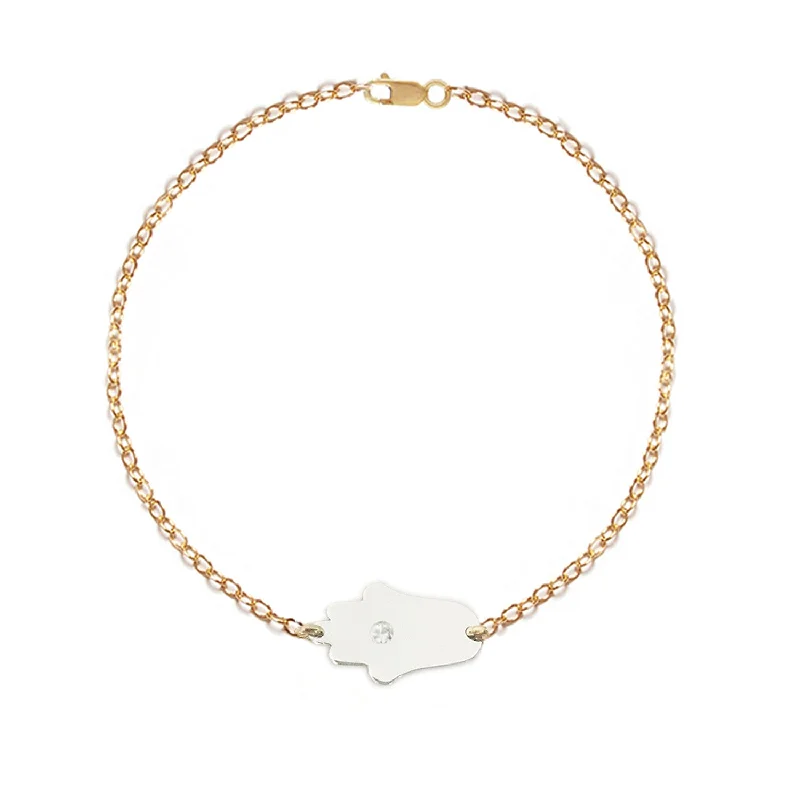 Ladies bracelets smoky charm -Dani Hamsa Classic Diamond Bracelet | Anklet