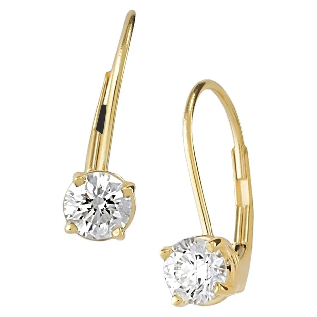 ladies earrings open-.50CTTW LEVER BACK DIA EARRING