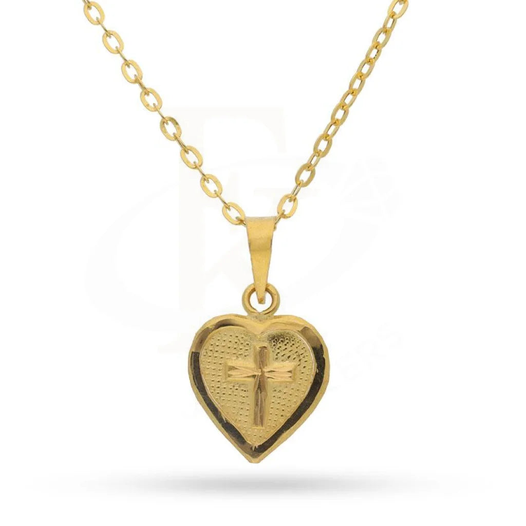 Ladies necklaces fork charm -Gold Necklace (Chain with Cross Pendant) 18KT - FKJNKL1225