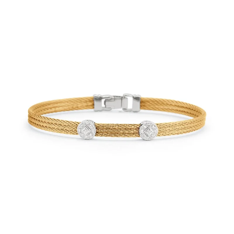 Ladies bracelets single gem radiance -0.09 ctw Diamond Cable Bangle Bracelet | 10267420