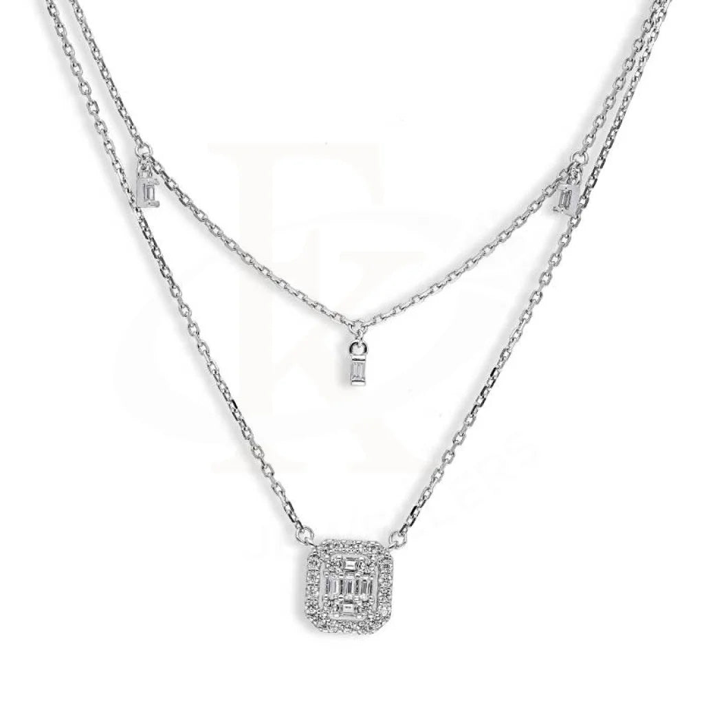 Ladies necklaces weave glow -Sterling Silver 925 Solitaires Necklace - FKJNKLSL2885