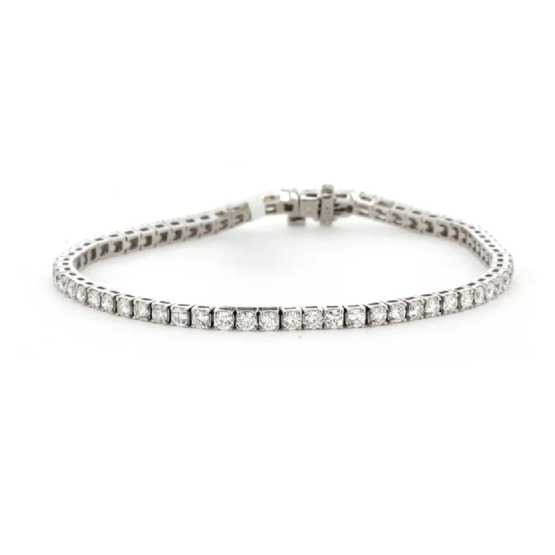 Ladies bracelets flow charm -4.05 ctw Diamond Tennis Bracelet