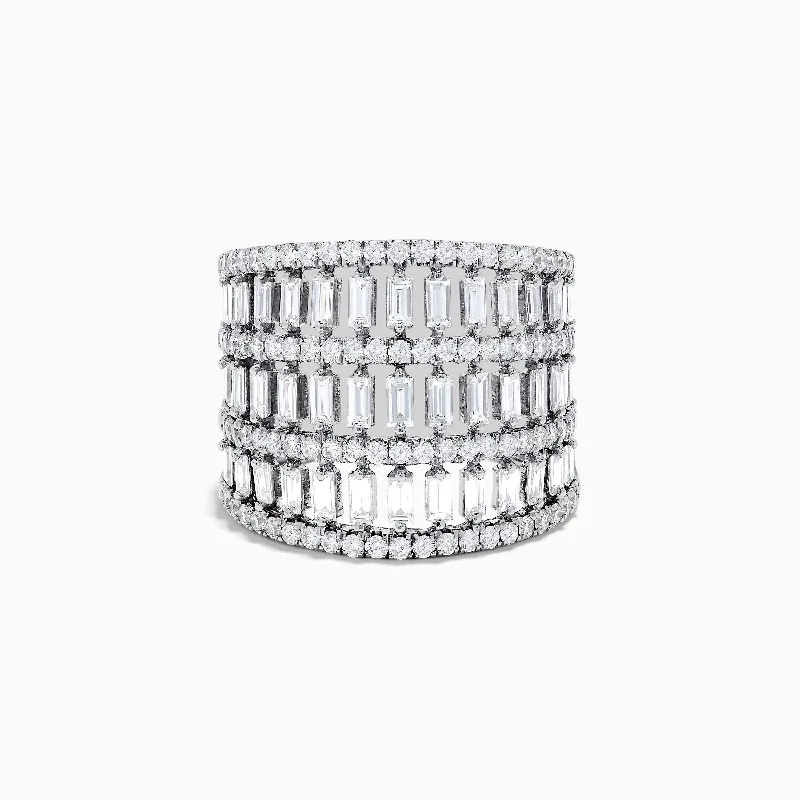 ladies rings 1950s-Classique 14K White Gold Diamond Ring