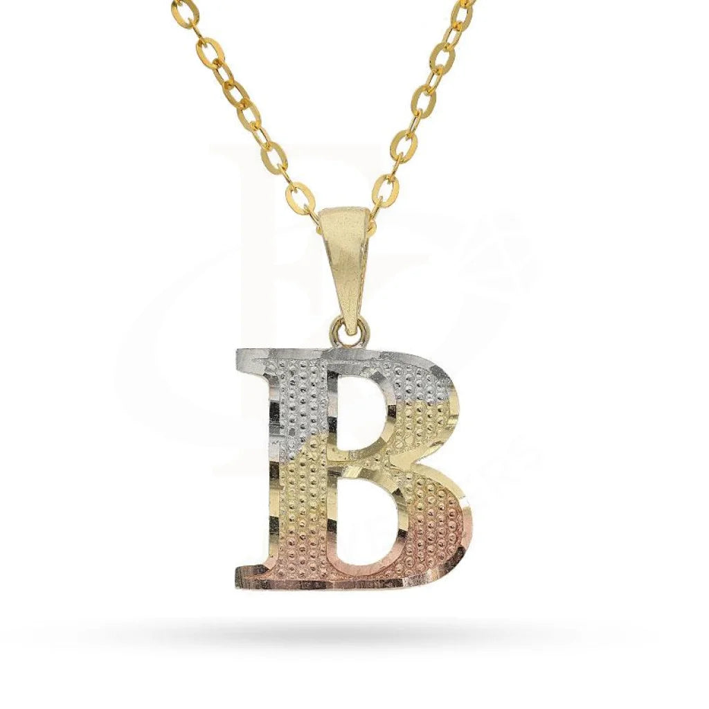 Ladies necklaces seek shine -Gold Necklace (Chain with Alphabet Pendant) 18KT - FKJNKL1790