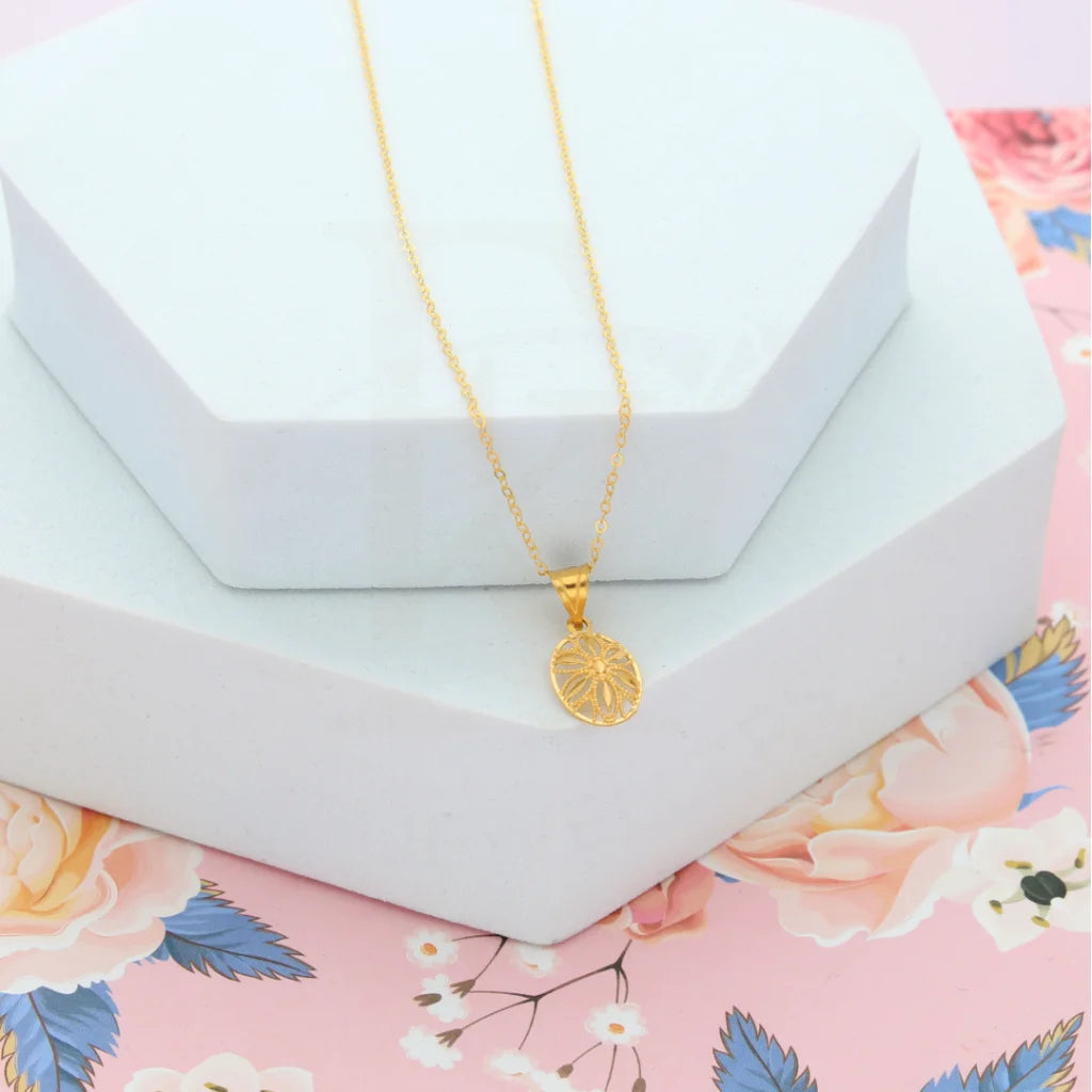 Ladies necklaces trek radiance -Gold Necklace (Chain with Heart Pendant) 21KT - FKJNKL21KM8209