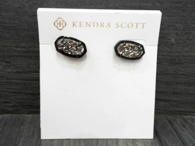 ladies earrings durable-ELLIE EARRING GUNMETAL PLATINU