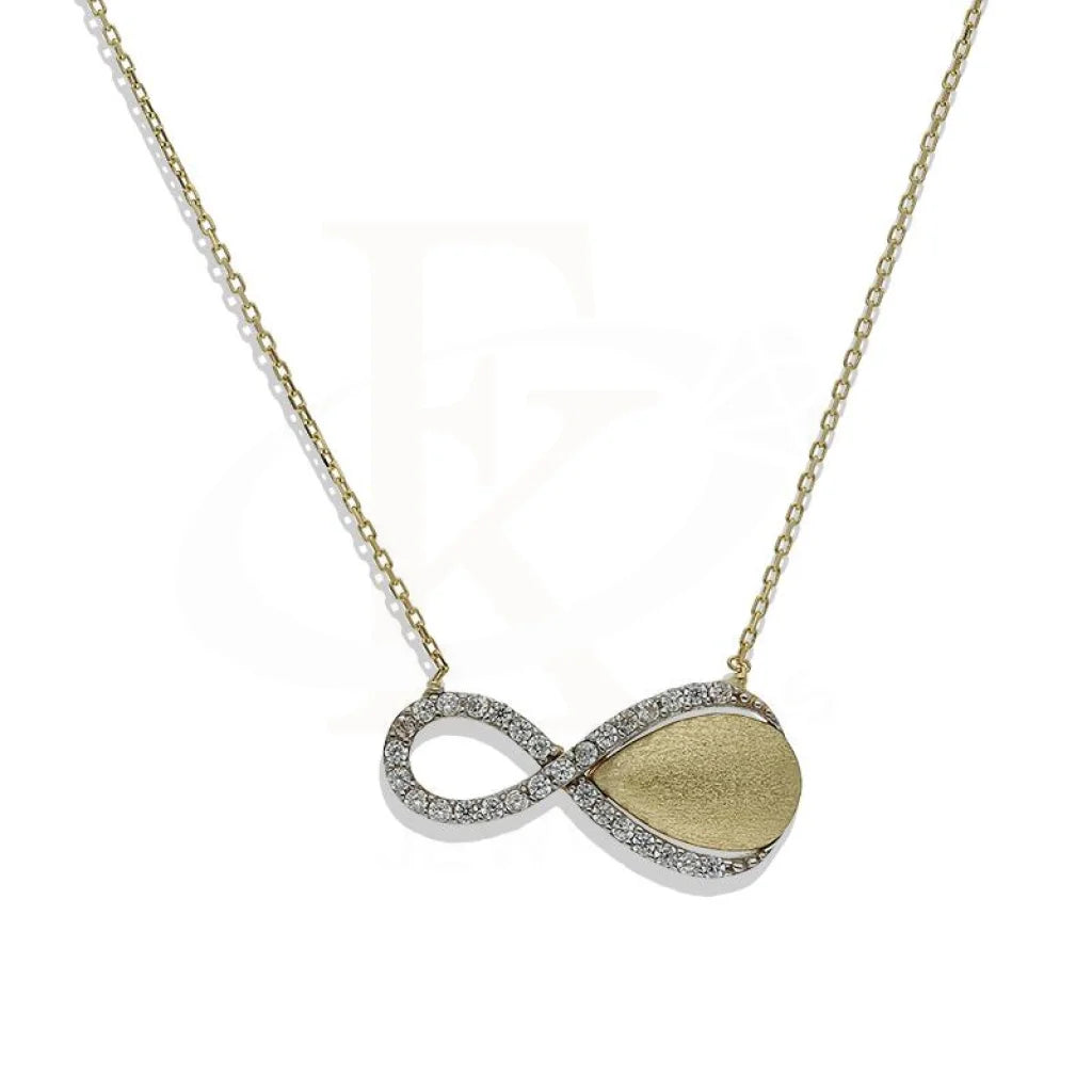 Ladies necklaces wild radiance -Gold Infinity Shaped Necklace 18KT - FKJNKL18K2262