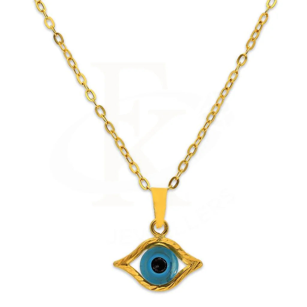 Ladies necklaces bunch glow -Gold Necklace (Chain with Evil Eye Pendant) 18KT - FKJNKL18K2345