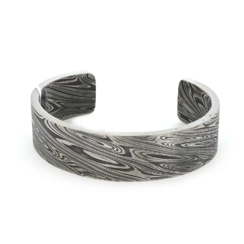 Ladies bracelets craft charm -Damascus Steel Cuff Bracelet