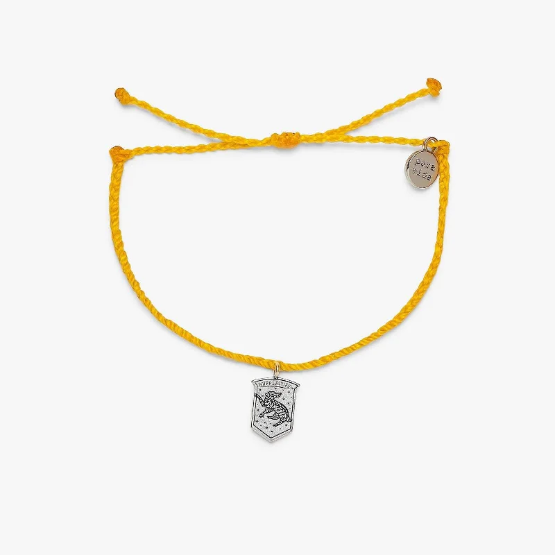 Ladies bracelets cushion charm bracelet -Hufflepuff™ Charm Bracelet