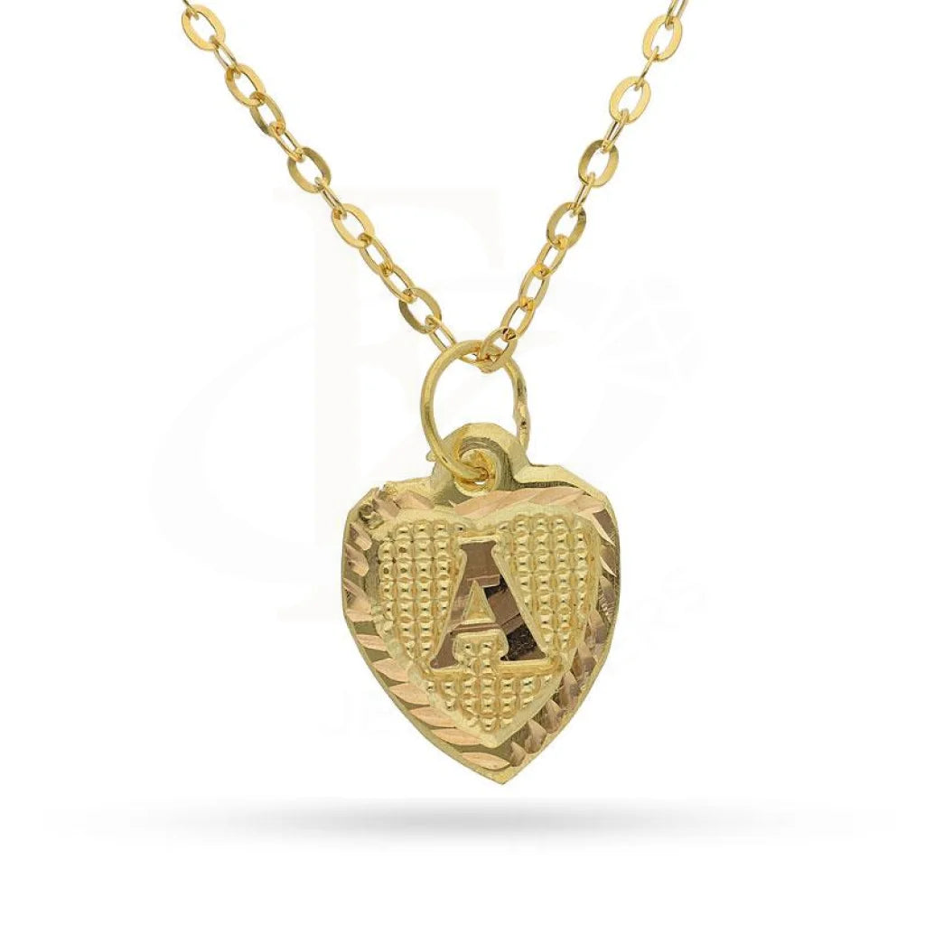 Ladies necklaces gentle radiance -Gold Necklace (Chain with Alphabet Pendant) 18KT - FKJNKL1452